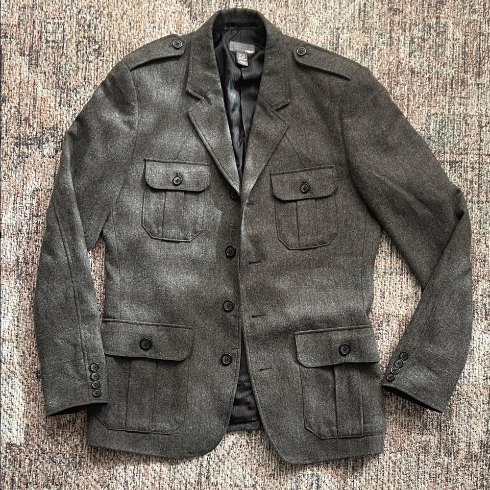 H&M Charcoal Military Field Jacket